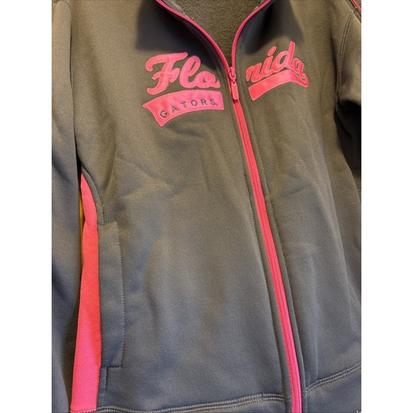 Jansport‎ Womens L Gray Pink Florida Gators UF Fleece Lined Full Zip Jacket - Picture 5 of 7